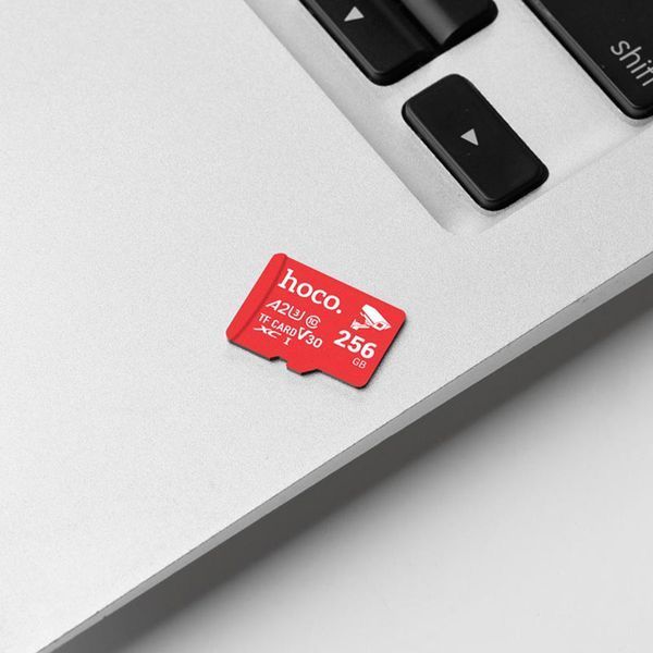 Карта памяти Hoco TF Ultra-High-Speed 256GB CL10 surveillance camera memory card Red 123674 фото