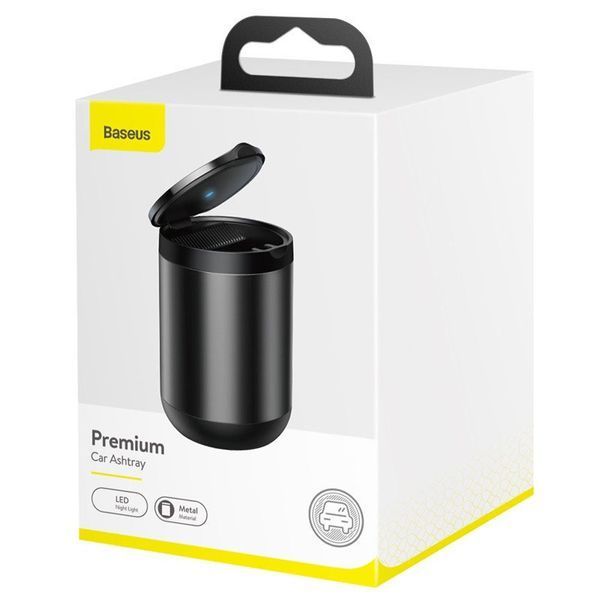 Пепельница для автомобиля Baseus Premium Car Ashtray (CRYHG01-01) Black 96260 фото