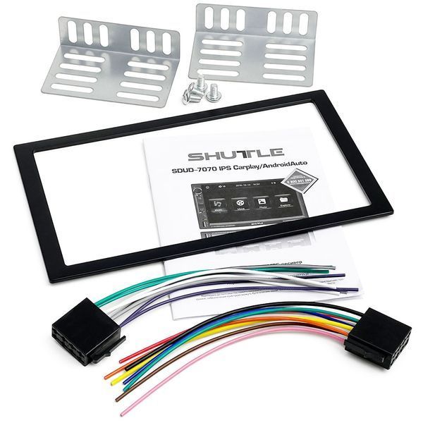 Автомагнітола Shuttle SDUD-7070 7" IPS CarPlay/Android Auto Black Multicolor 124650 фото
