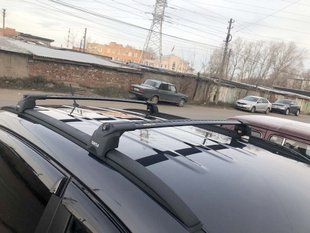 Багажник на інтегровані рейлінги Turtle AIR 2 Чорні 97993 фото